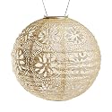 Soji Stella Market, LED Outdoor Solar Lantern, Handmade with Weather-Resistant UV Rated Tyvek, Stainless Steel Hardware, Auto sensor on/off