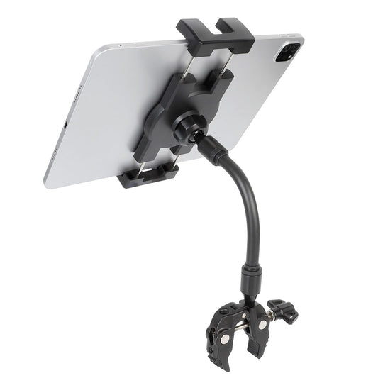 ZUZUXI iPad Yoke Mount, Tablet Holder Clamp Mount for Aircraft, 360° Rotation Adjustable Aluminum Trainer Tablet Holder for iPad Pro 12.9/Air/Mini