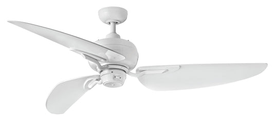 Hinkley Bimini 60" Indoor/Outdoor Smart Ceiling Fan with Remote - Tropical Coastal Style - Appliance White