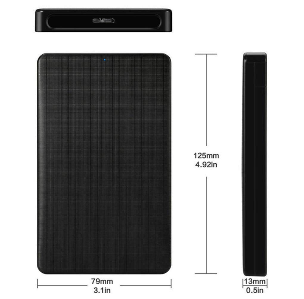 Everything But Stromboli SSD Enclosure Case for SATA 2.5" Hard Drive/Solid State Drive (5 Pack) USB 3.0 Cable, Tool Free Type, Works with Samsung