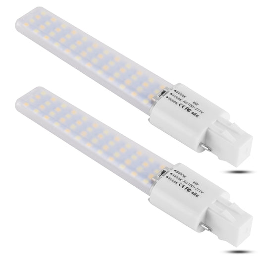 Lidesheng GX23 LED Light Bulb 6W Replacement 13W CFL LED Stick PL Bulb GX23-2 Pin Base, 3 Color Selectable 3000K/4200K/6000K 360° Beam, Driven by