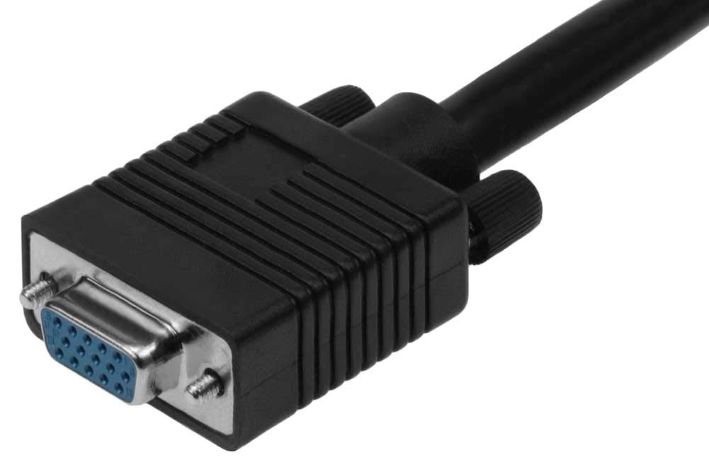 SF Cable, VGA Breakout Cable, 15 Pin VGA Female to 5 BNC Female (1 Feet)