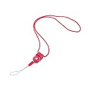 UKCOCO Dual Use Detachable Rotary Buckle Long Lanyard for Mobile Phone Case Rope Flexible Breakaway Clasp for Electronics Accessories Red