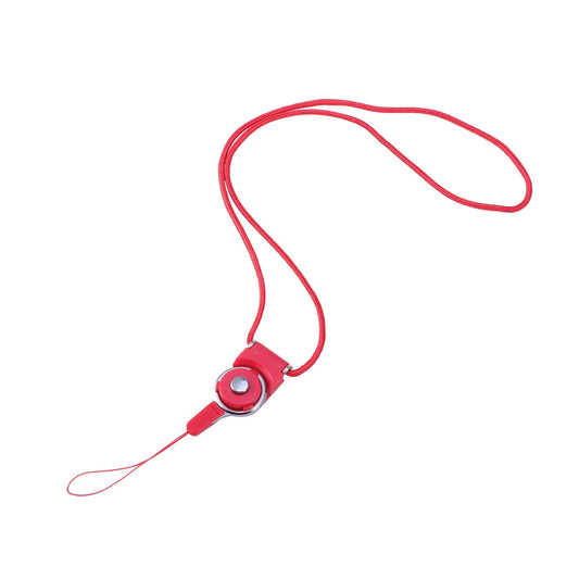 UKCOCO Dual Use Detachable Rotary Buckle Long Lanyard for Mobile Phone Case Rope Flexible Breakaway Clasp for Electronics Accessories Red