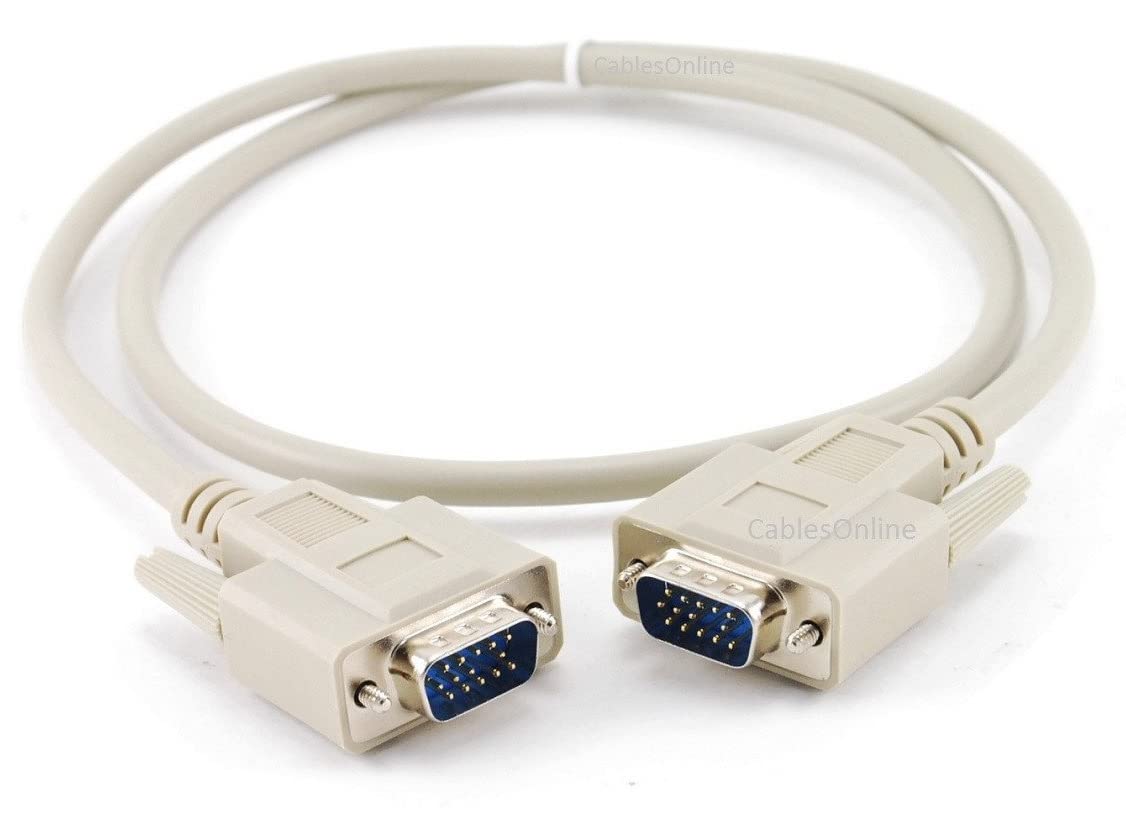 CablesOnline 3ft VGA (HD15) Male to Male Monitor Video Cable (V-1003)