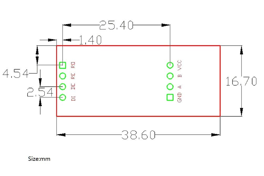 KNACRO MAX485 5V RS485 to TTL Signal Mutual Conversion Module for Overvoltage Protection with Signal Indicator (5V 1Pc)