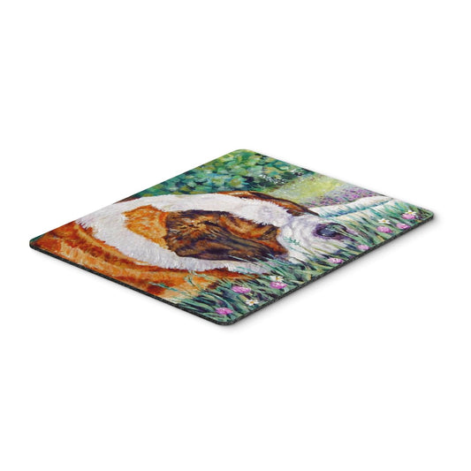 Caroline's Treasures 7445MP Saint Bernard Naptime Mouse Pad, Hot Pad or Trivet for Home Office Gaming Working Computers Laptop Mouse Mat,Washable