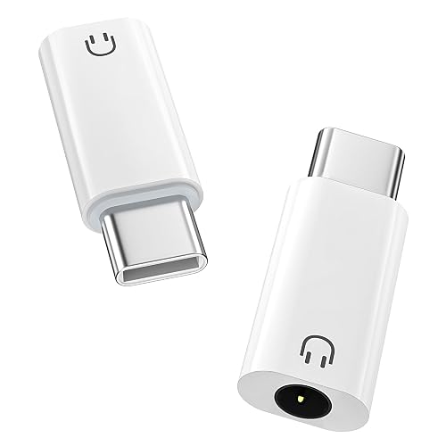 MoKo USB C to 3.5mm Audio Headphone Adapter, Type C to Headphone 3.5mm Aux Jack Dongle Compatible with iPhone 17 Air 16 15 Pro Max, Galaxy S24 S23