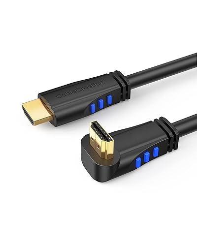 CableCreation 4K HDMI Cable Right Angle 270 Degree Upward - Supports 4K@60HZ Ultra HD for Gaming, Streaming, Movies, Male to Male, 6ft Black