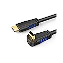 CableCreation 4K HDMI Cable Right Angle 270 Degree Upward - Supports 4K@60HZ Ultra HD for Gaming, Streaming, Movies, Male to Male, 6ft Black