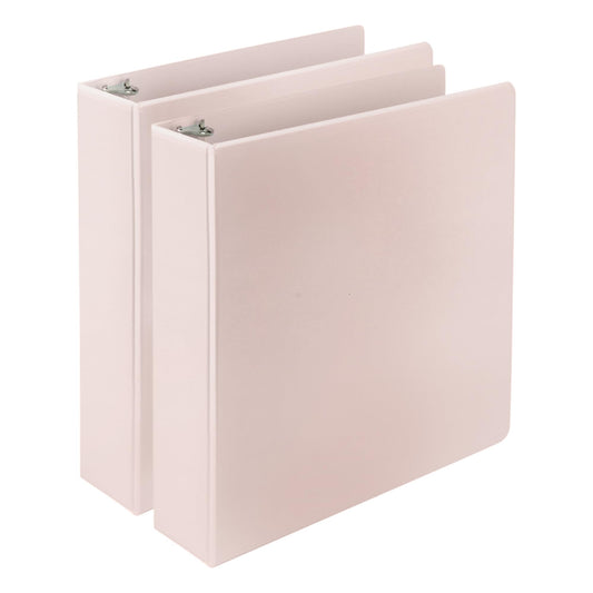 Samsill Plant-Based 2 Inch Durable D-Ring, View Binder, Eco-Friendly, USDA Certified Biobased, 2 Count,Pack of 1, Rose