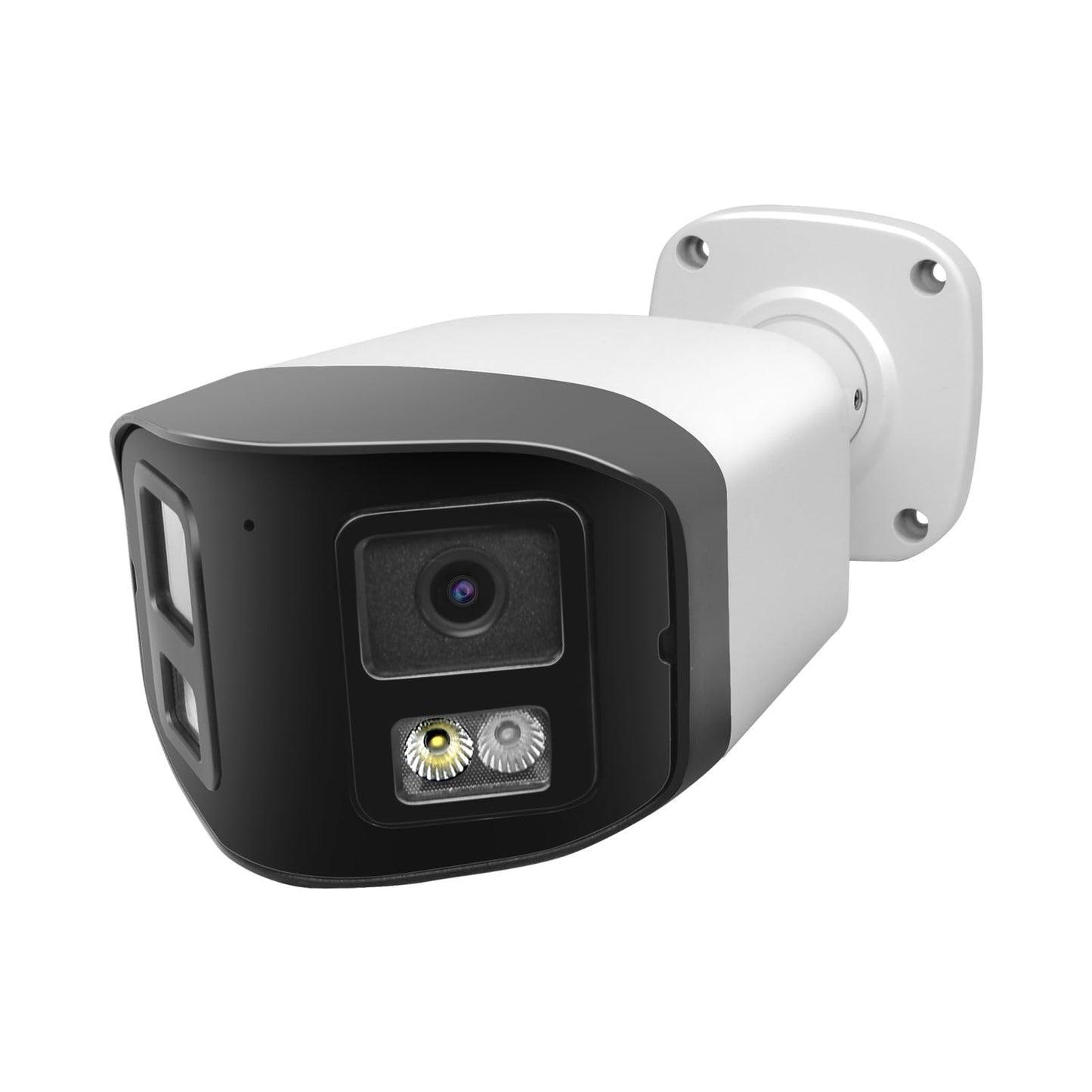 4MP Dual Lens PoE IP Security Camera with 180° Ultra Wide Viewing Angle, 2-Way Talk, AI Human Vehicle Detection, SD Card Slot(256GB), Full