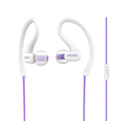 Koss KSC32i V Sport Clip Headphones, Violet