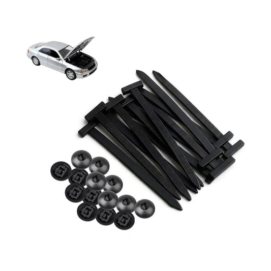 Borsuer Upgraded PA66 Nylon Universal Cable Tie Buckle, 100 Pcs Heavy Duty Self-Locking UV Resistant Zip Ties for Automotive Car Fender Bumper