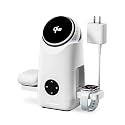 3-in-1 Charging Station for Apple & Samsung - Qi2 Certified 15W Rotating Wireless Mag-Safe Charger Stand for Apple - iPhone 17 16 15 14 13 12