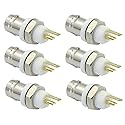 bnafes BNC Chassis Panel Mount Socket Female Jack Solder Type Connectors Adapter - (6 Pcs)