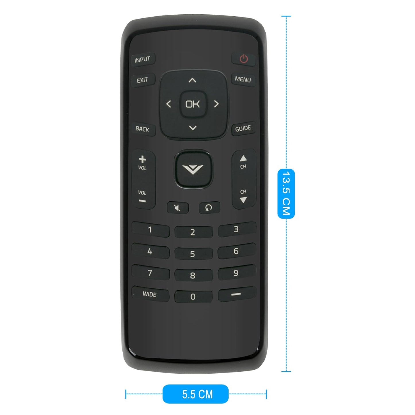 XRT020 Replace Remote Control fit for VIZIO TV D32h-C0 D32HC1 D32H-C1 D32HND0 D32HN-D0 D32HND1 D32HN-D1 D32HN-E0 D32hn-E1 D32HNX-E1 D390-B0 D39HNE0
