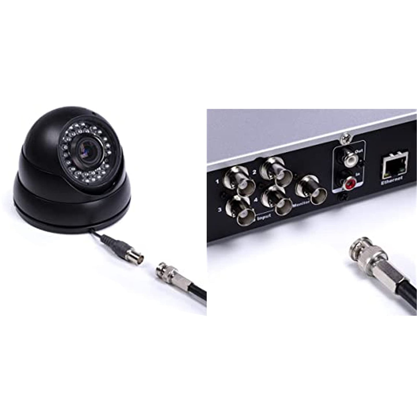 ENS BNC Male Twist-On Connector, Coax RG 59 Connector, Perfect for Professional CCTV Security Surveillance System, 50 PCs