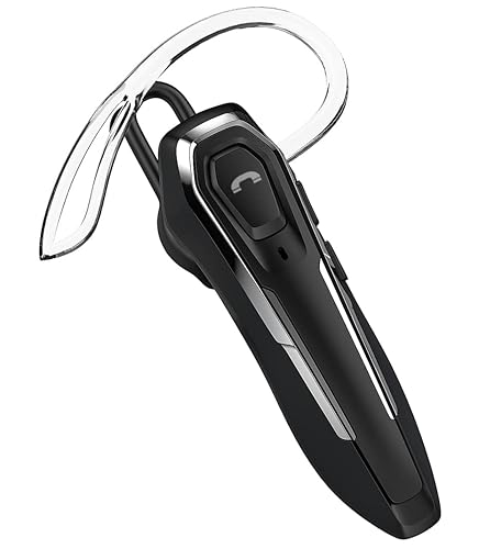 Micool Trucker Bluetooth Headset, Noise Cancelling Single Ear Headset, 30H Talking Time, Hands Free Bluetooth Earpiece for Cell Phones