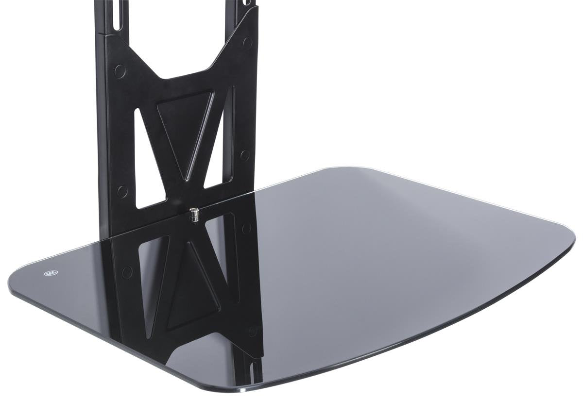 Displays2go SHFMT3255B VESA TV Mount for 32-55" HDTV Monitors, Fixed Bracket with Glass Shelf