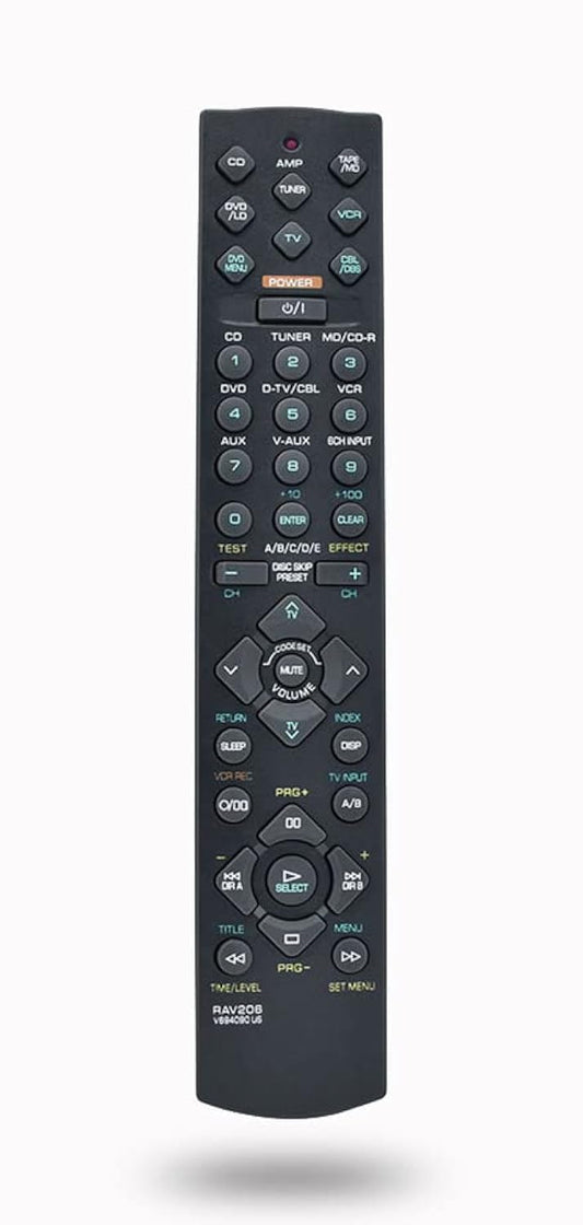 RAV206 V694090 Replacement Remote Control for Yamaha Audio/Video AV Receiver RXV-420 RXV-420RDS RXV-520 RXV-520RDS YHT-18 YHT-24 YHT-34 HTR-5440