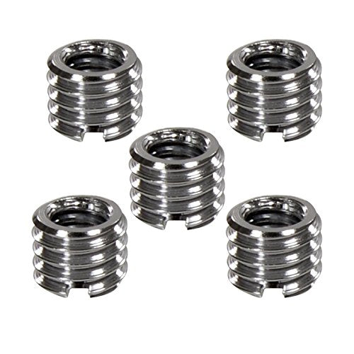 Foto&Tech Metal 1/4 inch to 3/8 inch Tripod Thread Adapter, Easy Mount Convert Screw Adapter for Tripod Monopod Ballhead, Reducer Bushing for Camera