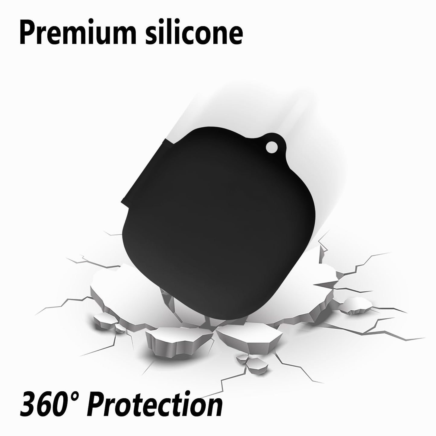 Geiomoo Silicone Cover for SHOKZ OpenFit 2+ T921 Case, Cover for SHOKZ OpenFit 2 T920 Case, Soft Flexible Scratch Resistant Protective with Carabiner