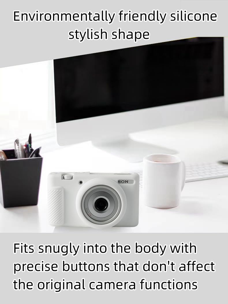 SZHSYJY Camera Case for Sony ZV-1F/ ZV-1 II/ZV-1M2 Digital Camera,ZV1F Soft Silicone Protective Bag,Anti-Scratch Slim Fit Soft Sleeve With ZV1 F