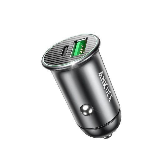 ANKUEE USB-C Car Charger Adapter, Dual Ports Fast Charging PD 60W + QC3.0 30W Mini All-Metal Cigarette Lighter USB Charger Universal for iPhone13/Pro