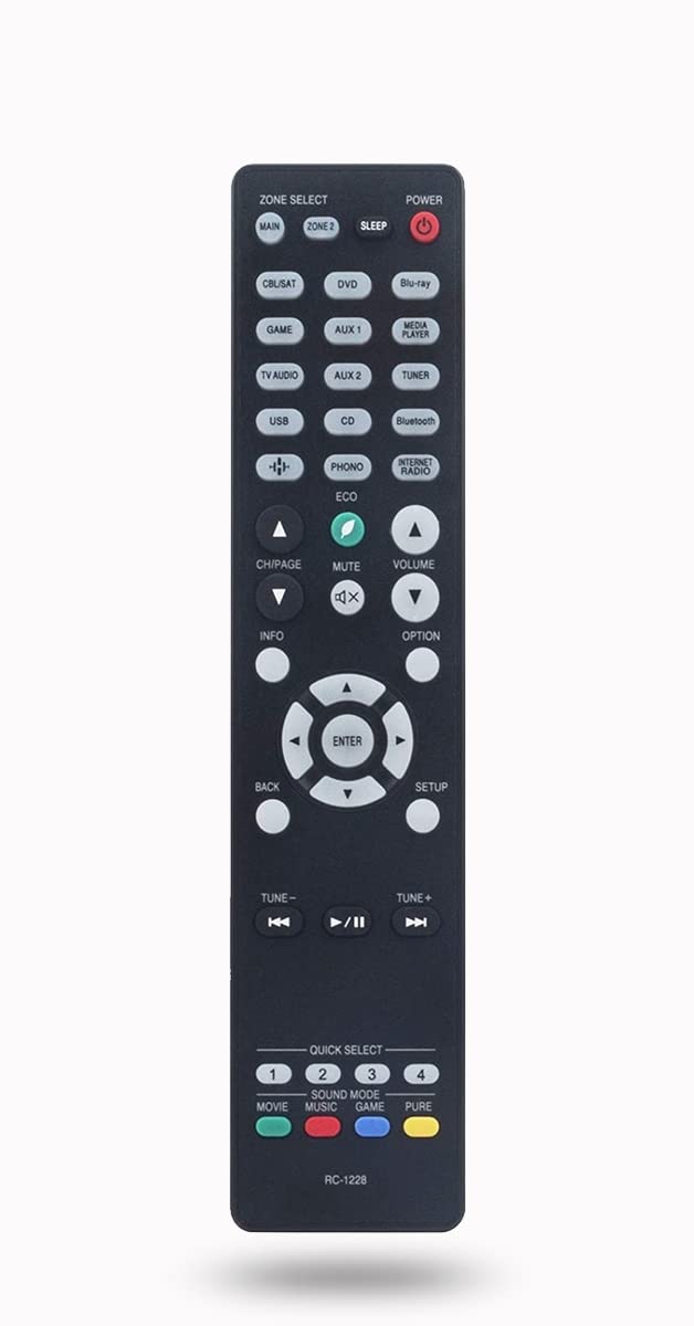 RC-1228 Replacement Remote Control for Denon AV Receiver RC-1227 RC-1217 RC-1218 RC-1192 AVR-S640H AVR-S650H AVR-S730H AVR-S740H AVR-S750H AVR-S900W