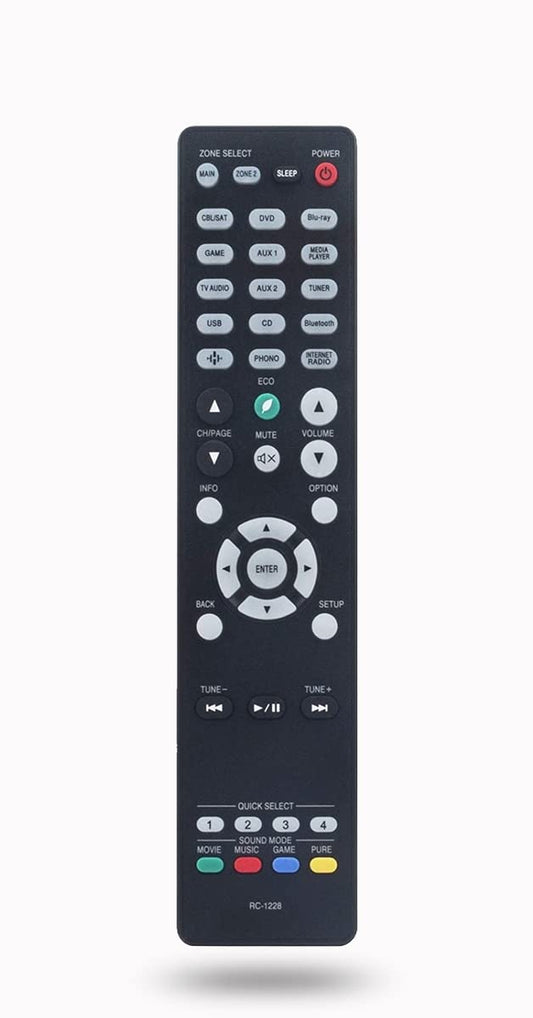 RC-1228 Replacement Remote Control for Denon AV Receiver RC-1227 RC-1217 RC-1218 RC-1192 AVR-S640H AVR-S650H AVR-S730H AVR-S740H AVR-S750H AVR-S900W