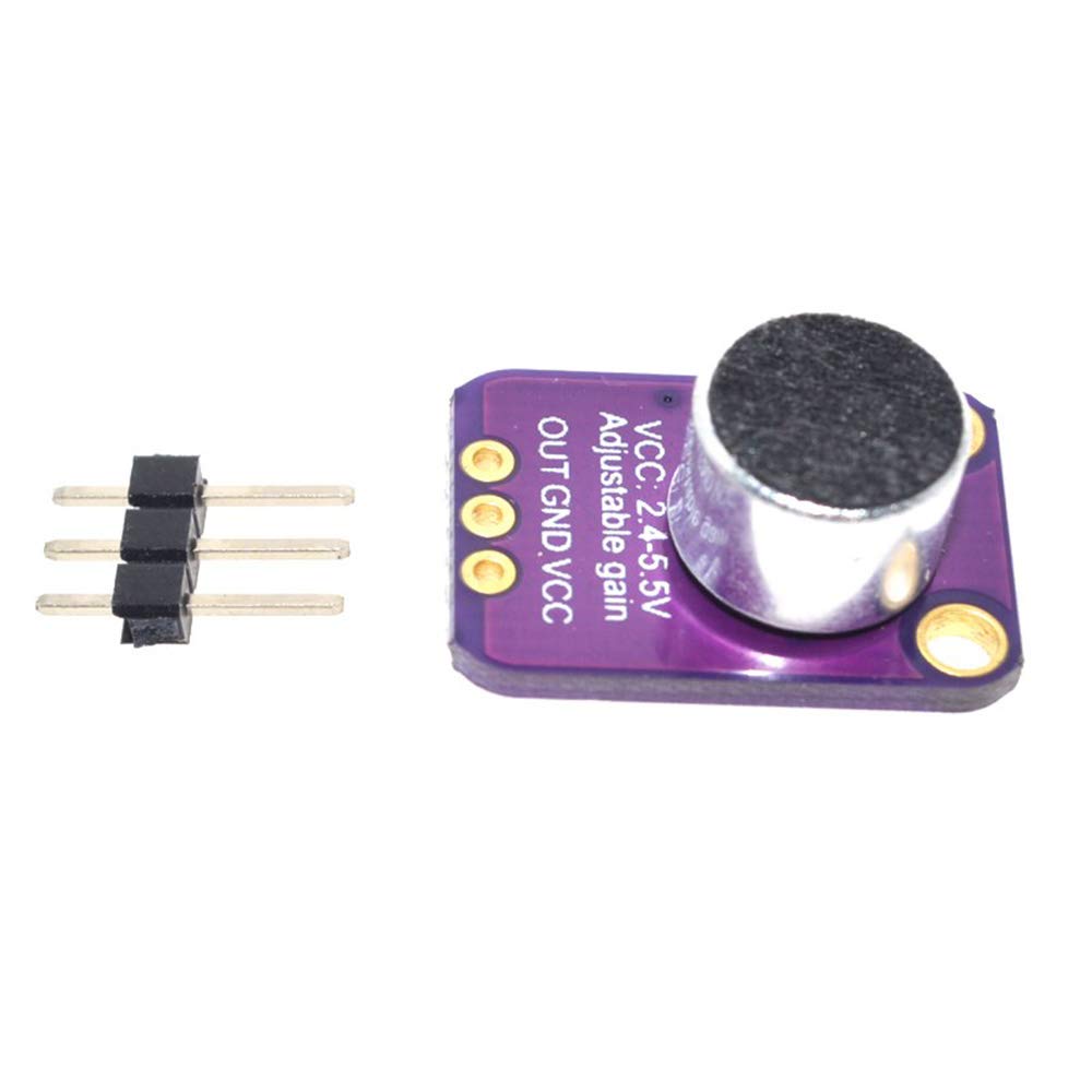 DAOKI 5Pcs Microphone Amplifier Module MAX4466 Electret Microphone Amplifier GY-MAX4466 Breakout Sensor, with Adjustable Gain Breakout Board