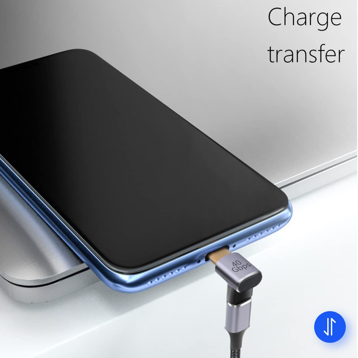 rgzhihuifz 90 Degree USB-C Male to USB-C Female Adapter, 1 Pack Type-C Up and Down Right Angle 40Gbps PD 100W Fast Charging Extender for Switch…