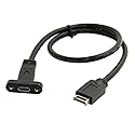 cablecc USB 3.1 Front Panel Header to USB-C Type-C Female Extension Cable 40cm with Panel Mount Screw