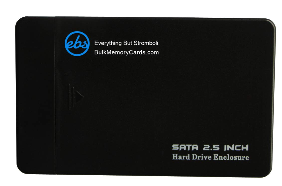 Everything But Stromboli SSD Enclosure Case for SATA 2.5" Hard Drive/Solid State Drive, USB 3.0 Cable, Tool Free Type, Works with Samsung, PNY