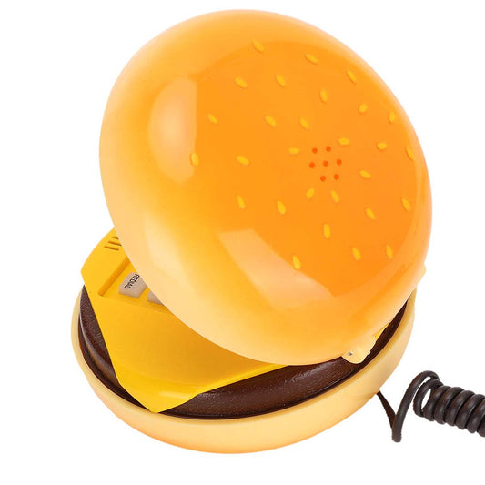 ASHATA Hamburger Telephone Vintage Kitchen Decor Cute Retro Landline Phone for Home DecorationNovelty Decorative Telephone Wire Design