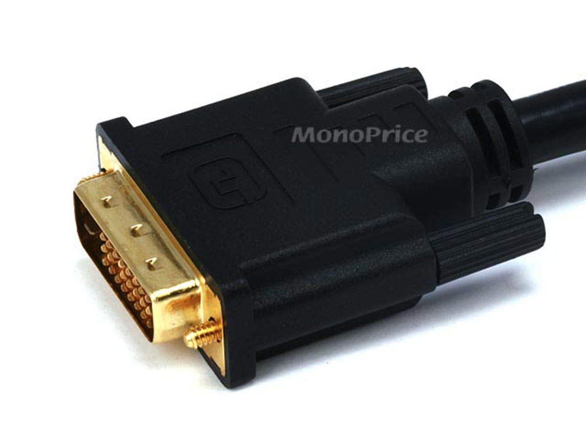 Monoprice 102406 10-Feet 28AWG Dual Link DVI-D M/F Extension Cable, Black