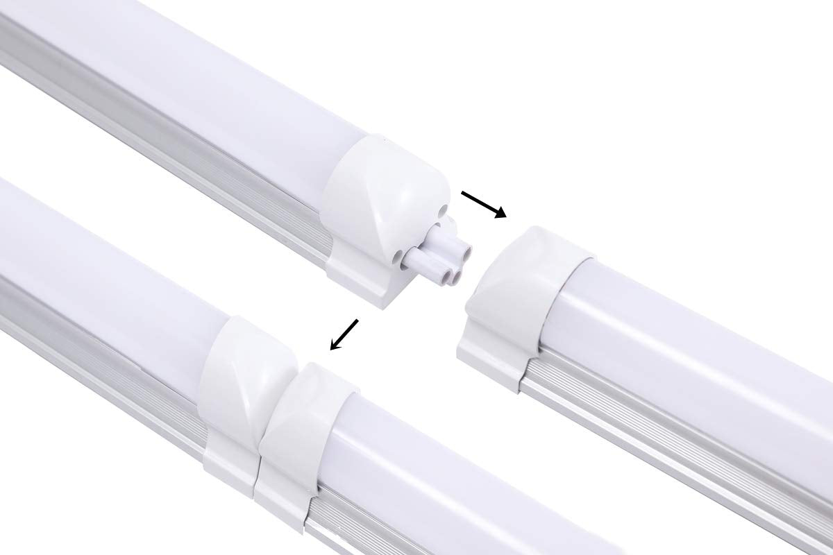 Ledytech 12inch 1200LM LED Under Cabinet Light, T8 Integrated Tube Light Fixture for Utility Shop, Ceiling Lighting with ON/Off Switch Equ 50w Warm
