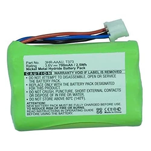 MPF Products 700mAh 3HR-AAAU, 70AAAH3BMXZ, T373 Battery Replacement Compatible with Bang & Olufsen BeoCom 1, BeoCom 6000, BeoCom M6000, BeoCom M6000