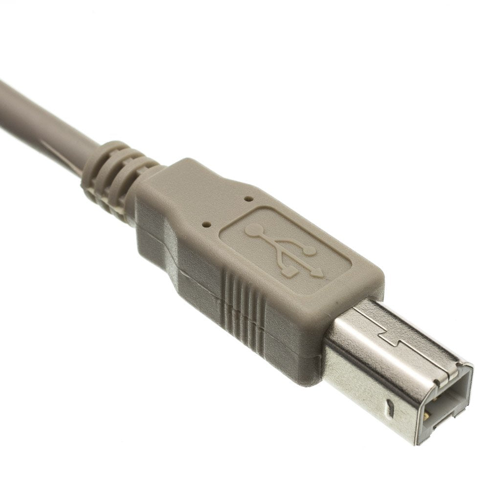 CableWholesale 15 feet USB 2.0 Printer/Device Cable, Beige, Type A Male/Type B Male Plug, A Male to B Male High Speed USB Cable, USB 2.0 to Type B