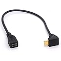 GLHONG USB Type C to Mini 5-Pin Adapter, 1ft/25cm, Right Angled, Male-to-Female, USB 2.0