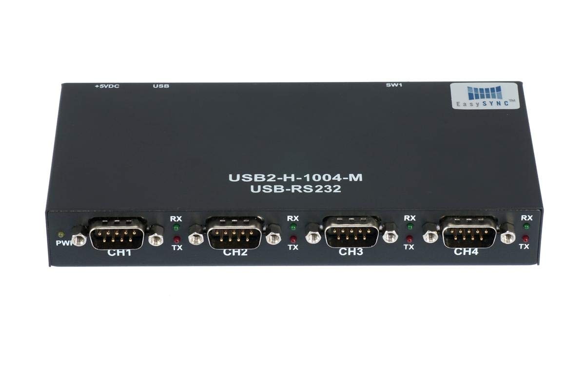Hi-Speed USB to 4 Port Serial RS232 Industrial Adapter