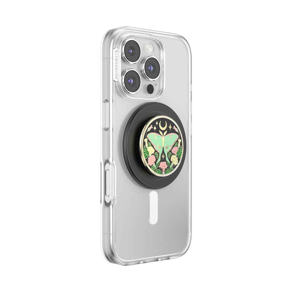 PopSockets Phone Grip for MagSafe with Kickstand, Magnetic Stand, Swappable Top, Secure Hold for iPhone MagSafe Cases, Phone & Tablet Grip - Enamel