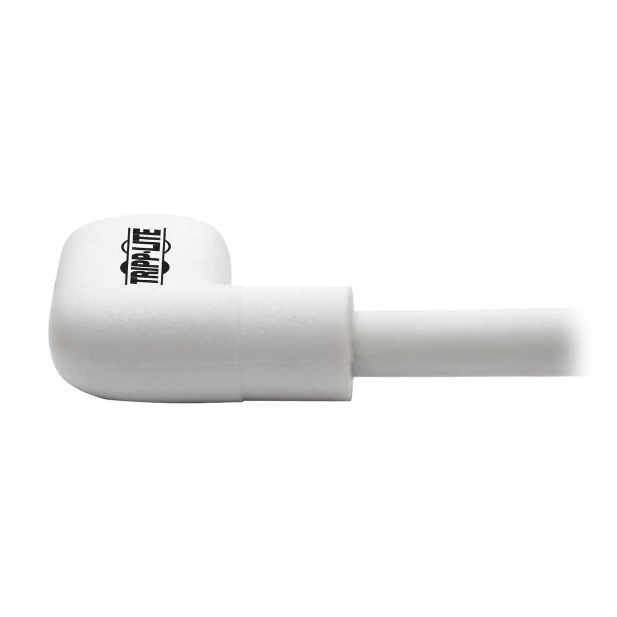TRIPP LITE Right-Angle Lightning to USB Sync Charging Cable for iPhone iPad Apple White MFI Certified 3' (M100-003-LRA-WH)