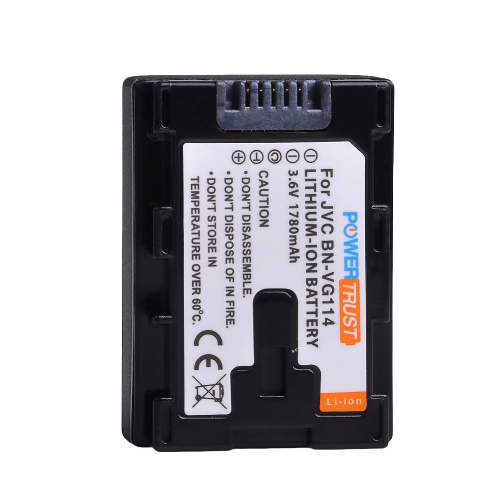 PowerTrust BN-VG114 BN VG114 Replacement Camcorder Battery for JVC BN-VG107 BN-VG107U BN-VG107US BN-VG114U BN-VG114US BN-VG121 Battery JVC Everio