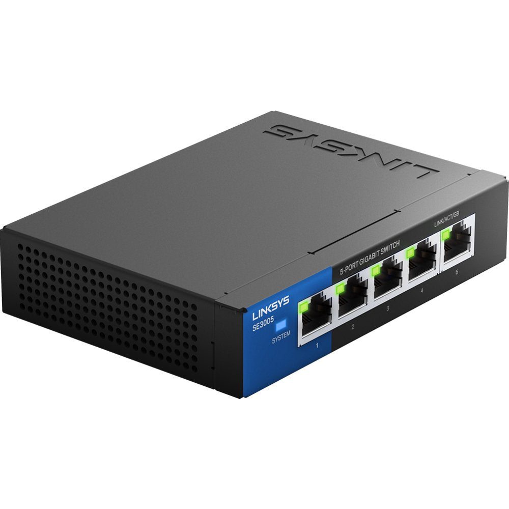Linksys SE3005 5-Port Gigabit Ethernet Switch (Renewed)
