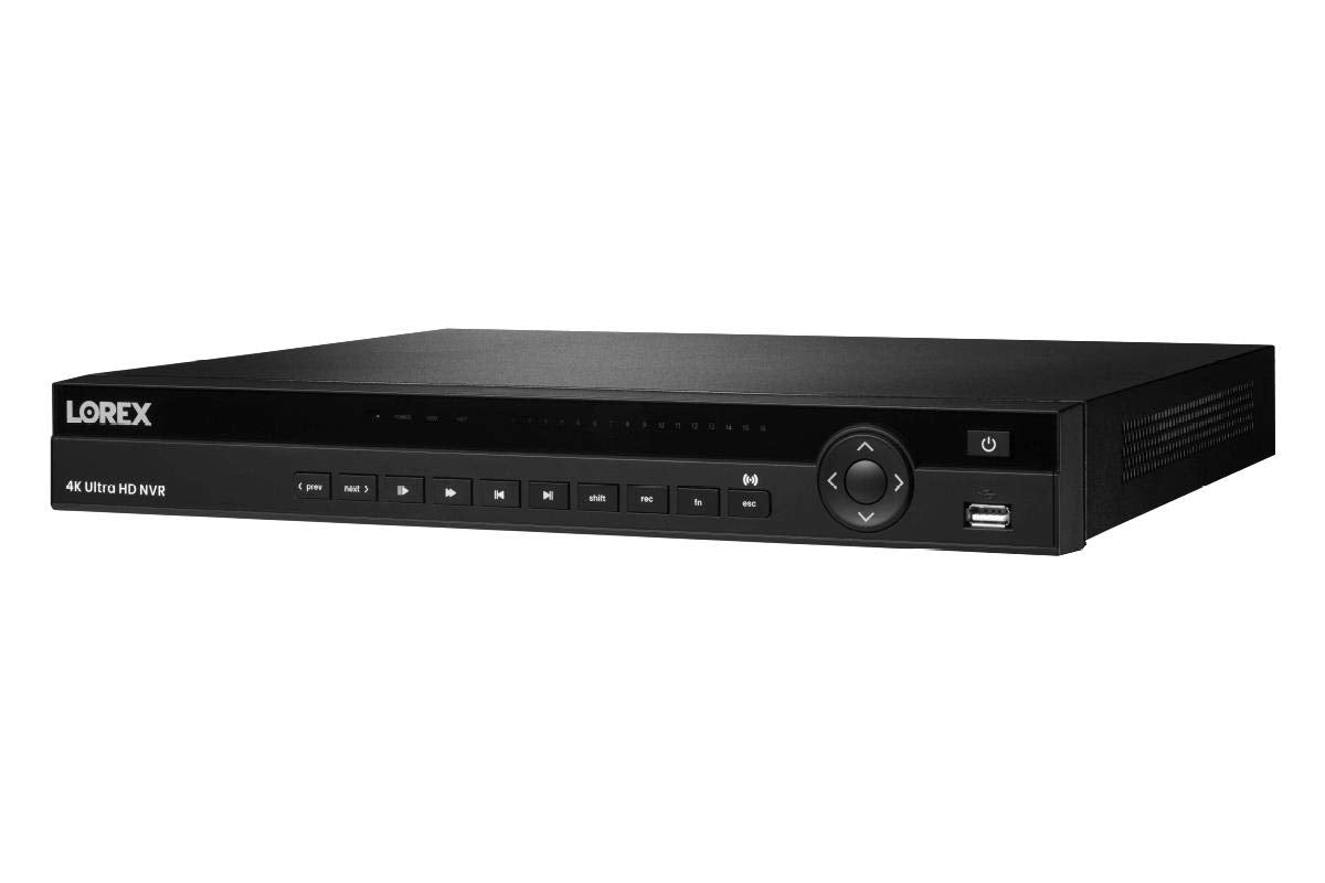 Lorex N881A38B Series 32 Channel 4K 2x4TB IP Ultra HD Security System Network Video Recorder (NVR) with Lorex Cloud Connectivity, Audio, Black