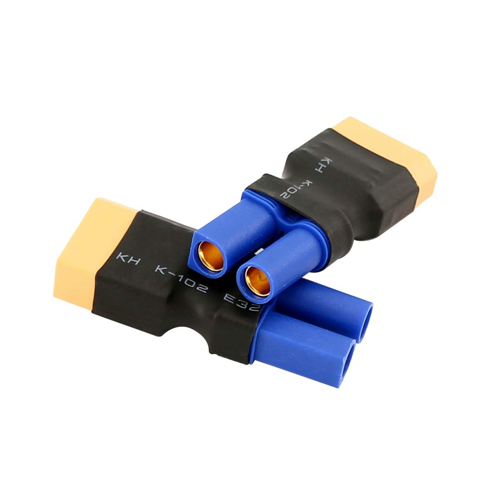 BDHI 3pcs XT90 / XT-90 Male to EC5 Female Connector Adapter - Heavy Duty Adapter(B02-3)