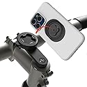 Bike Stem Phone Mount with Quad Safety Buckles - CNC Aluminum Center Holder for iPhone & Android | Quick Install | Anti-Shake Clamp