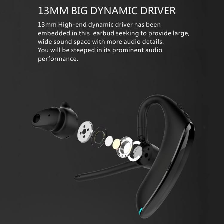 Wireless Earphone Ear-Hook Headphone Boom Mic Compatible with AT&T Jetmore/Motivate Max/Radiant Max, Handsfree Single Headset Over The Ear Earbud